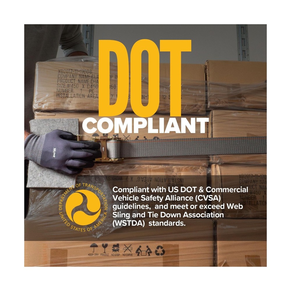 US Cargo Control E Track Straps 2" x 16' (8-Pack), 4,400 LBS Break Strength, ...