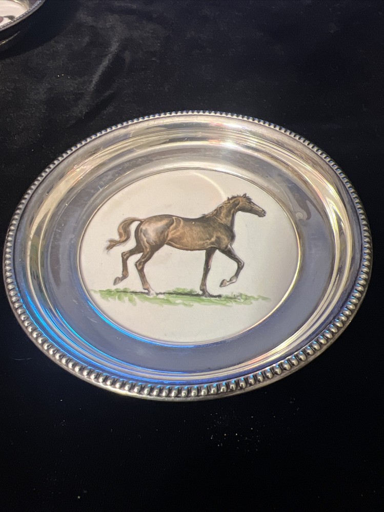 “Man-O-War” Sterling Silver Coaster By Sam Savitt For Frank M Whiting