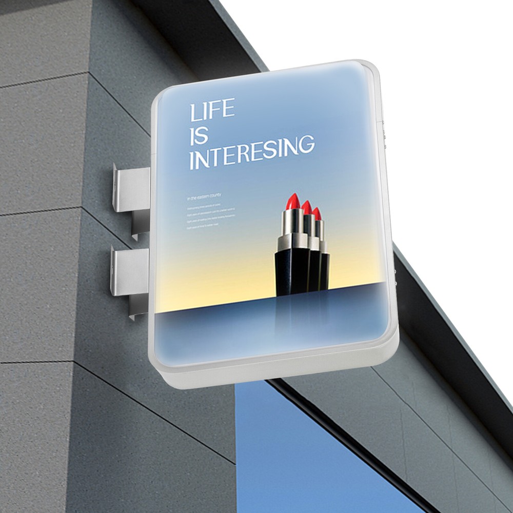 LED Rectangle Double-sided Advertising Light Box Illuminated Projecting Sign