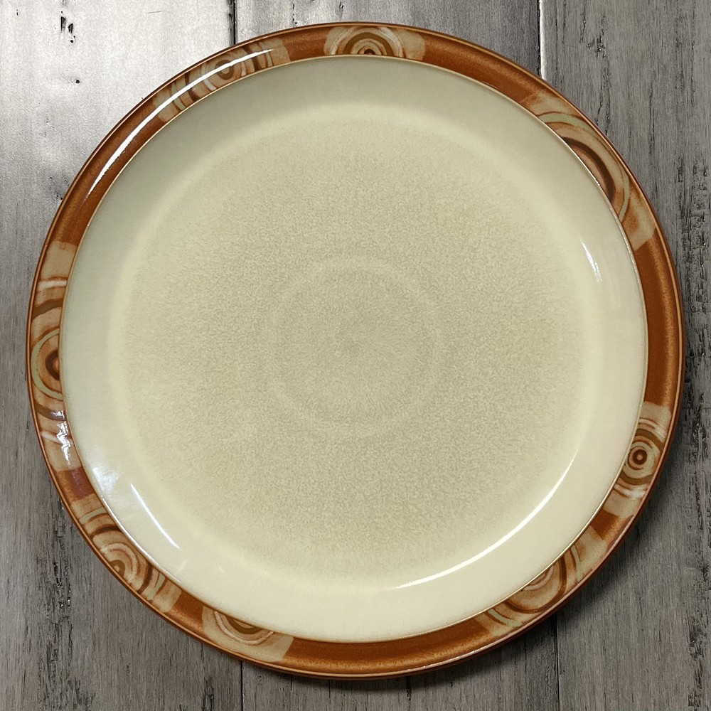2 Denby stoneware 10.5” Dinner Plates Fire Chilli modern England