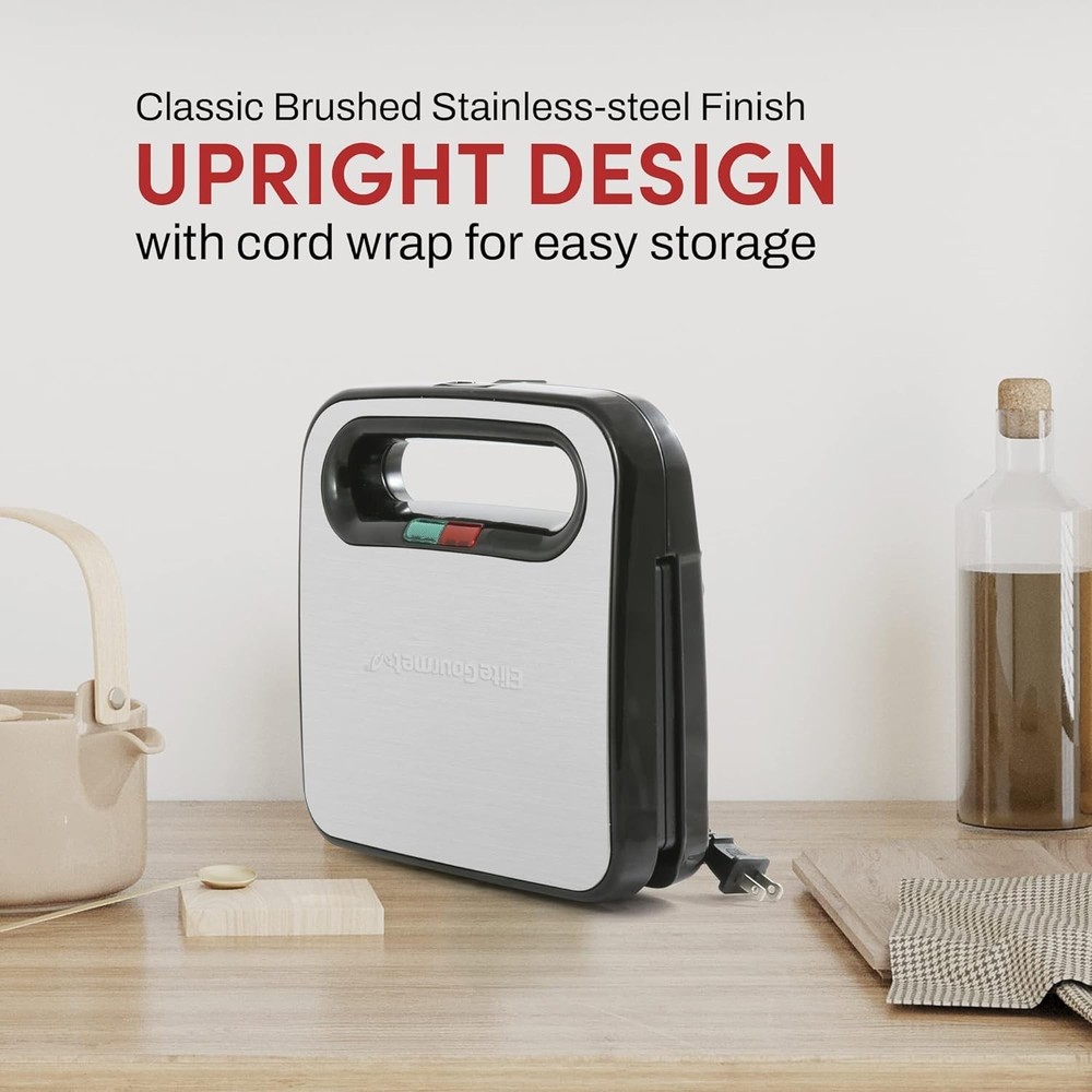 Versatile Non-Stick 2-Slice Grilled Cheese Maker - Perfect for Quick Meals