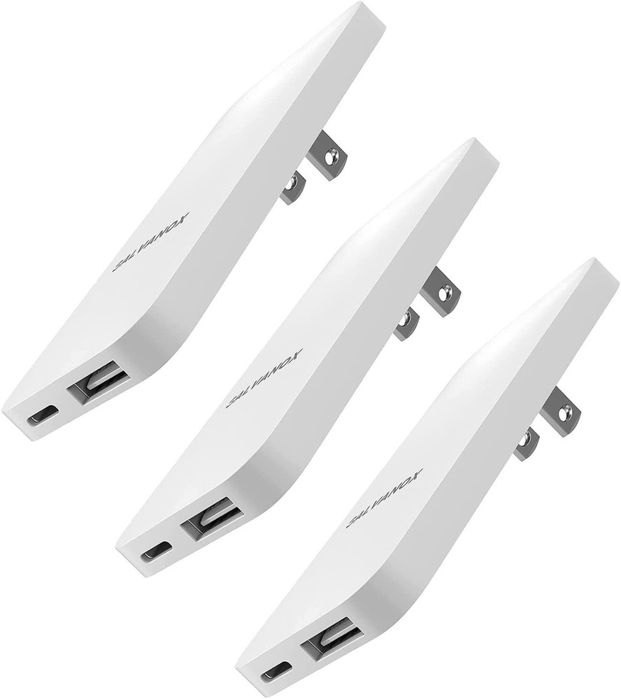 Ultra Thin 20W USB-C Flat Wall Charger 3 Pack