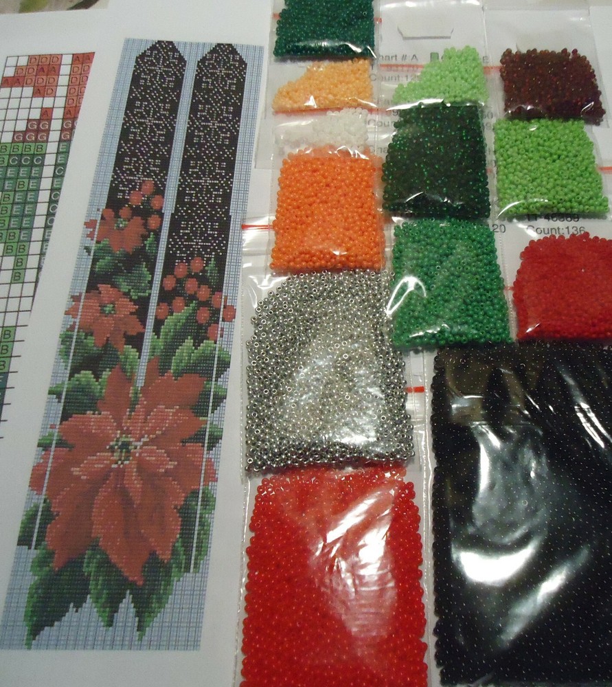Kit for making a necklace gerdan. Beading Loom Pattern. #C5