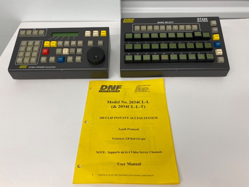 DNF ST300 VTR/DDR CONTROLLER & DLM ST420 SHOTBOX UNTESTED