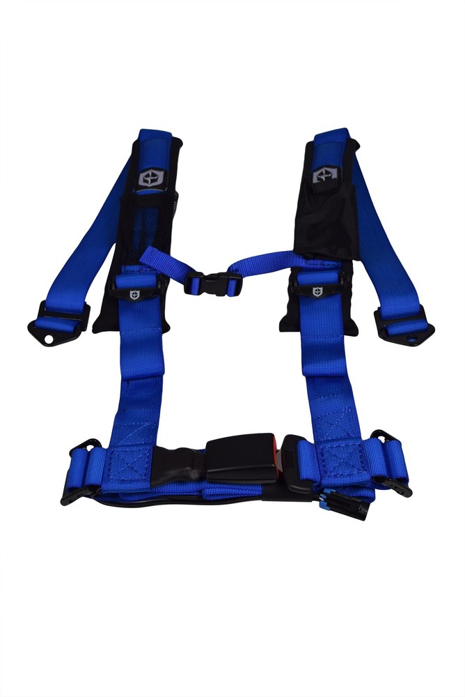 Pro Armor Driver Side 4 Point Auto Buckle Harness w/ Bypass Switch - Blue