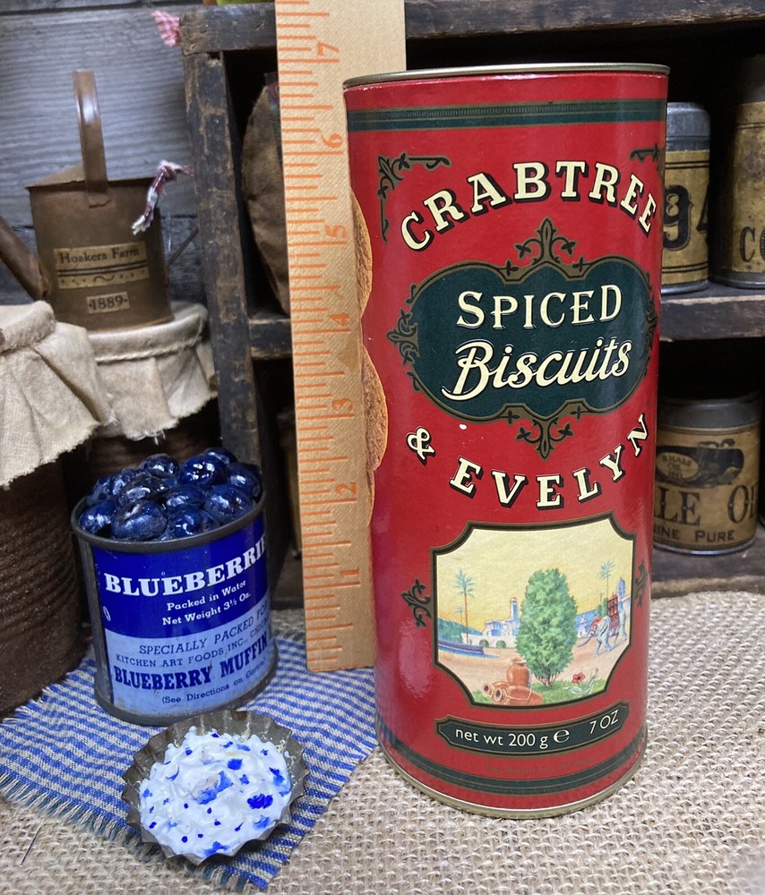 VTG Crabtree & Evelyn Biscuits Empty Container 1997 London Store Display Prop