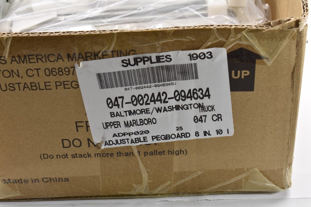 Retail Adjustable Sliding Pegboard hooks PN: ADPP020 Qty. 16