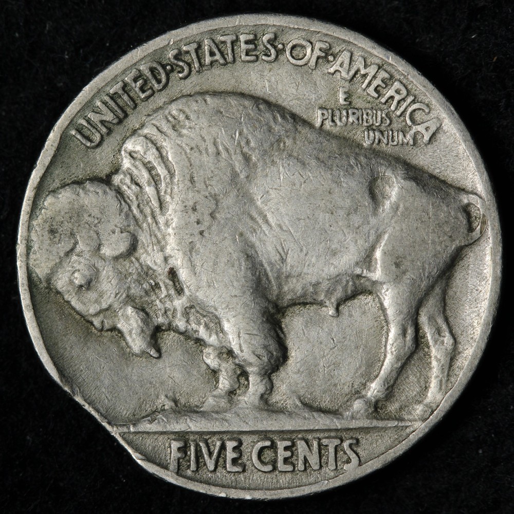1935 Buffalo Nickel RIM CLIP ERROR E217 T