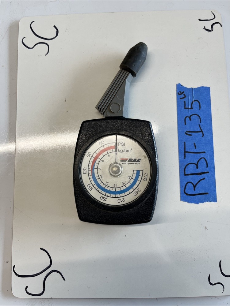 Vintage RAC Engine Compression Tester Gauge PSI Kg/cm² Tool