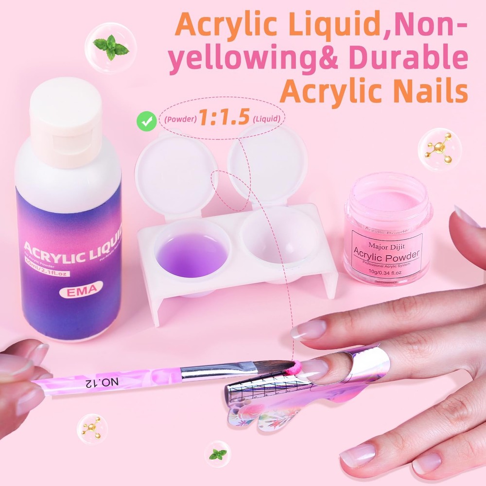 Acrylic Nail Kit with Drill & U V Light - Complete Starter Set for Beginners ...