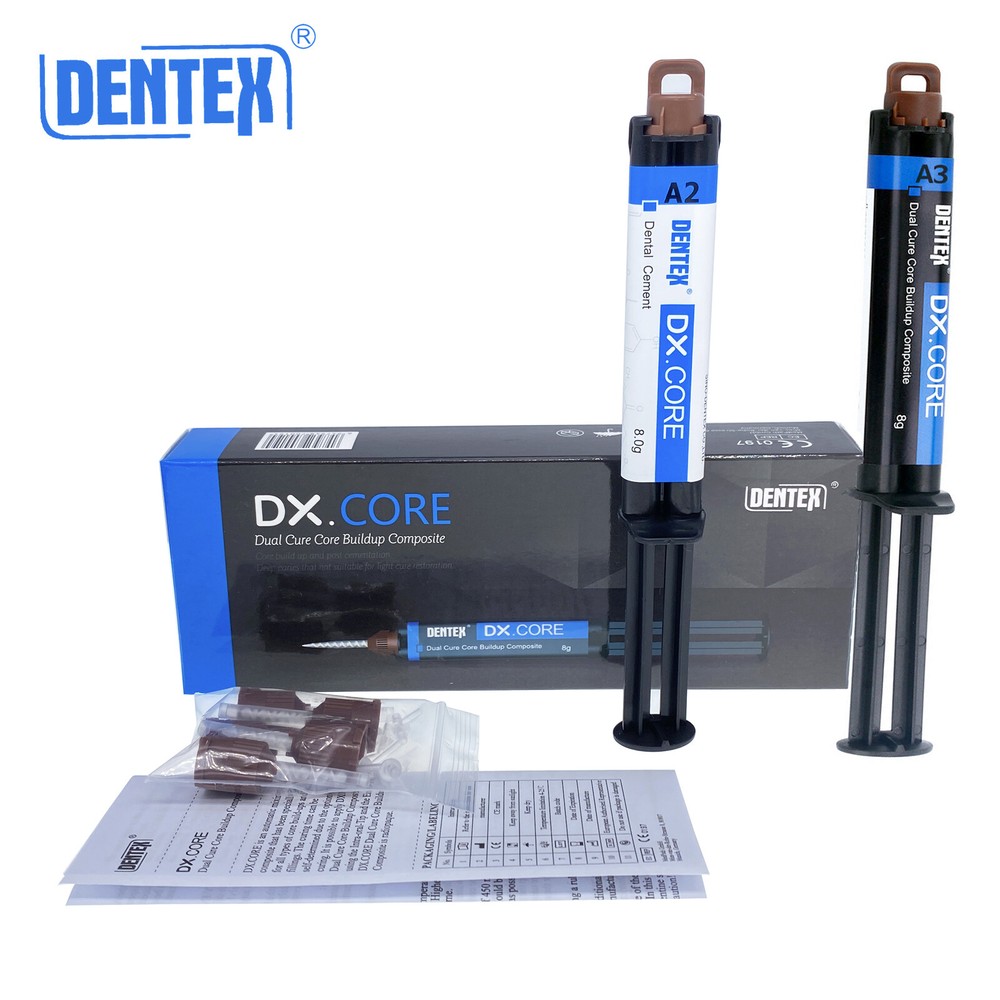 Dentex DX.CORE Dental Dual Cure Light &Self Core Composite Resin Core Build Up