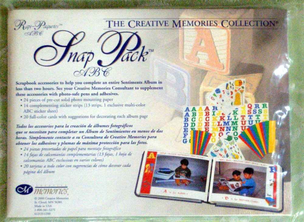 Creative Memories 5 x 7 ABC Snap Pack