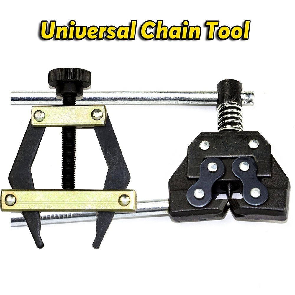 Compact Roller Chain Tools for Bikes & Motorcycles - Breaker & Puller Included
