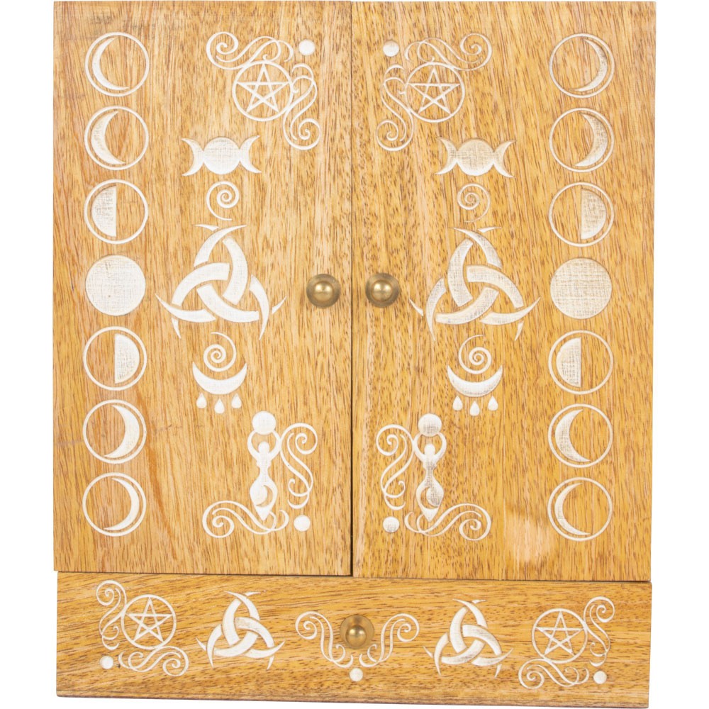 Laser-Etched Witch's Altar Cupboard!