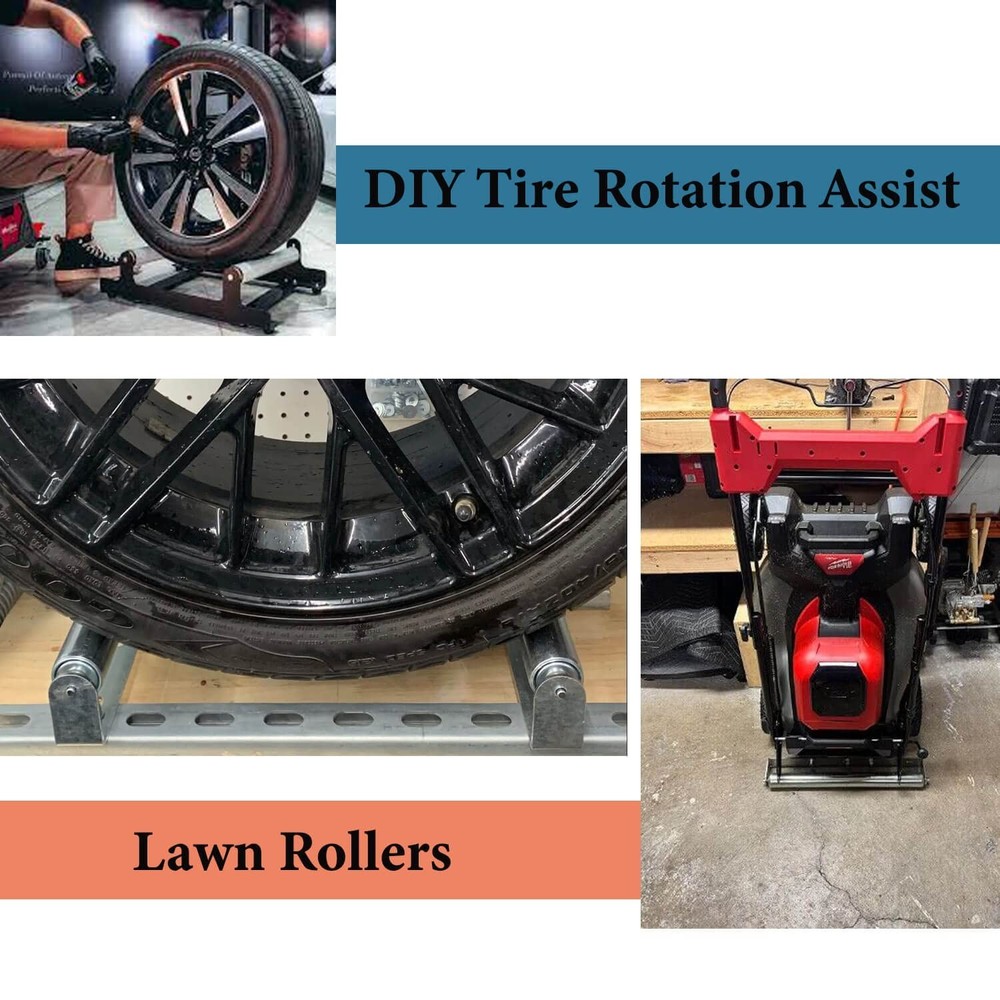 2" Diameter Heavy Duty Roller with Bracket Set - 17" Long for Transporting Su...
