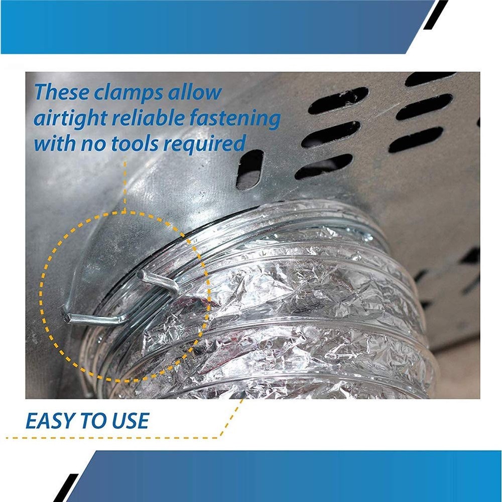 Dryer Vent Tension Clamp - 4” Diameter (5 Pack)