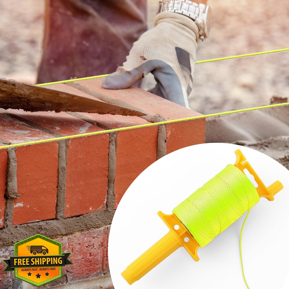 Mason String Line Level Kit 540FT Yellow Braided Nylon Masonry Construction