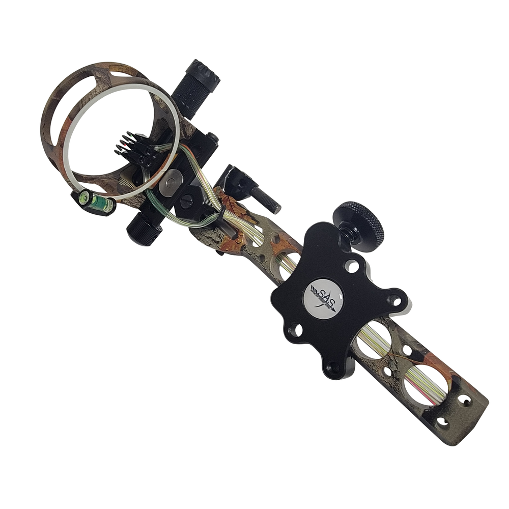 SAS Essence 019" Bow Sight with Micro Adjust Detachable Bracket LED Sight Light