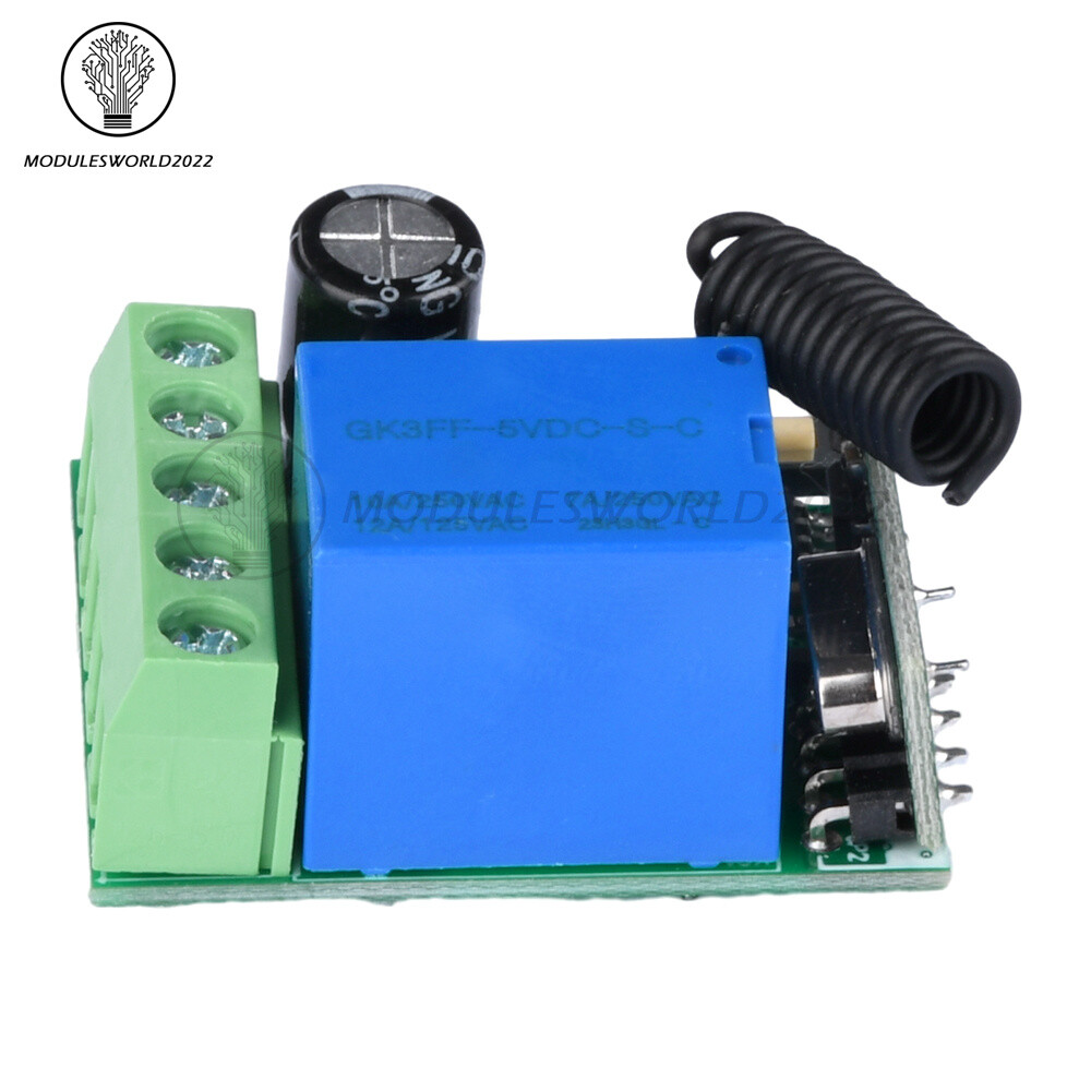 433Mhz 5-60V 1CH Wireless Remote Control Switch Relay Receiver Module with Case