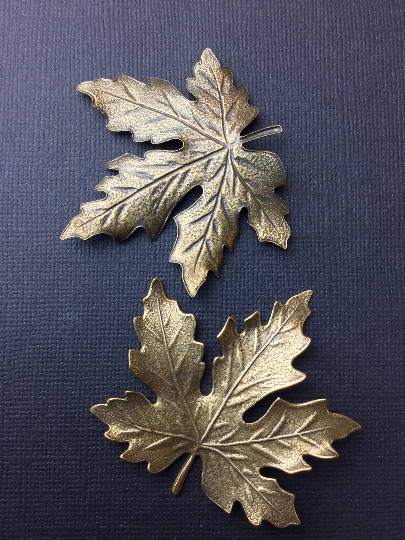 32993 Brass Oxidized Large Maple Leaf Jewelry Finding