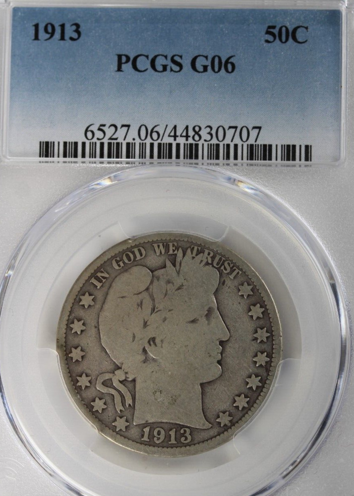 1913 Barber Half Dollar : PCGS G06