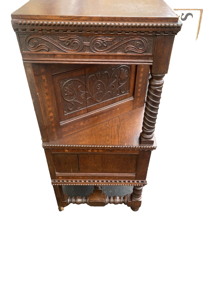 66495 Custom Hand Made Oak Cabinet Sideboard Server Chest