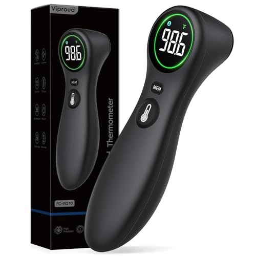 No-Touch Thermometer for Adults and Kids, 1-Second Fast Reading, Color-Coded