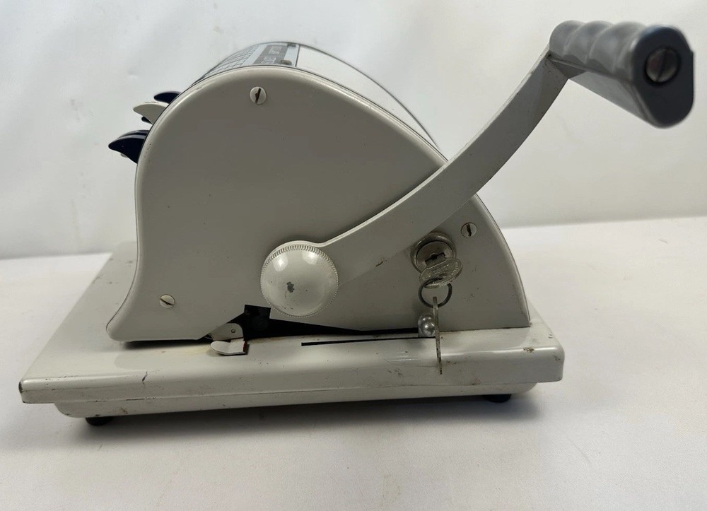 Vintage Paymaster X-2000 Check Writer Embossing Machine w/ Keys Chicago