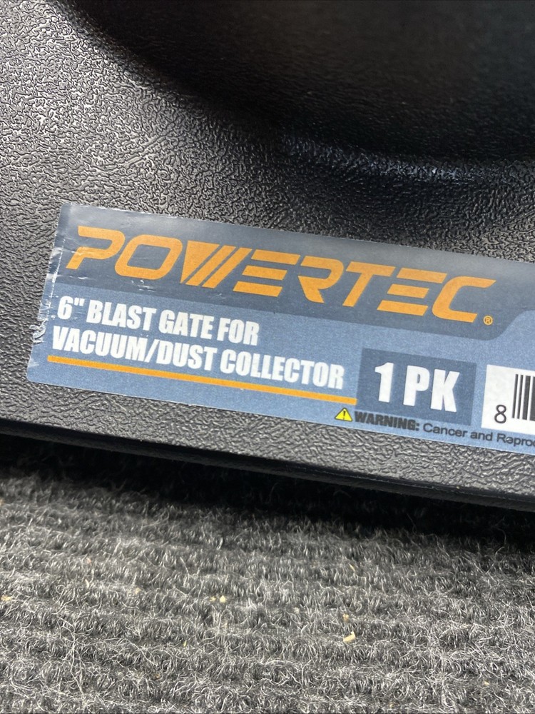 POWERTEC 70279 Dust Collection Blast Gate, 6 Inches ABS Plastic - 1 Pack