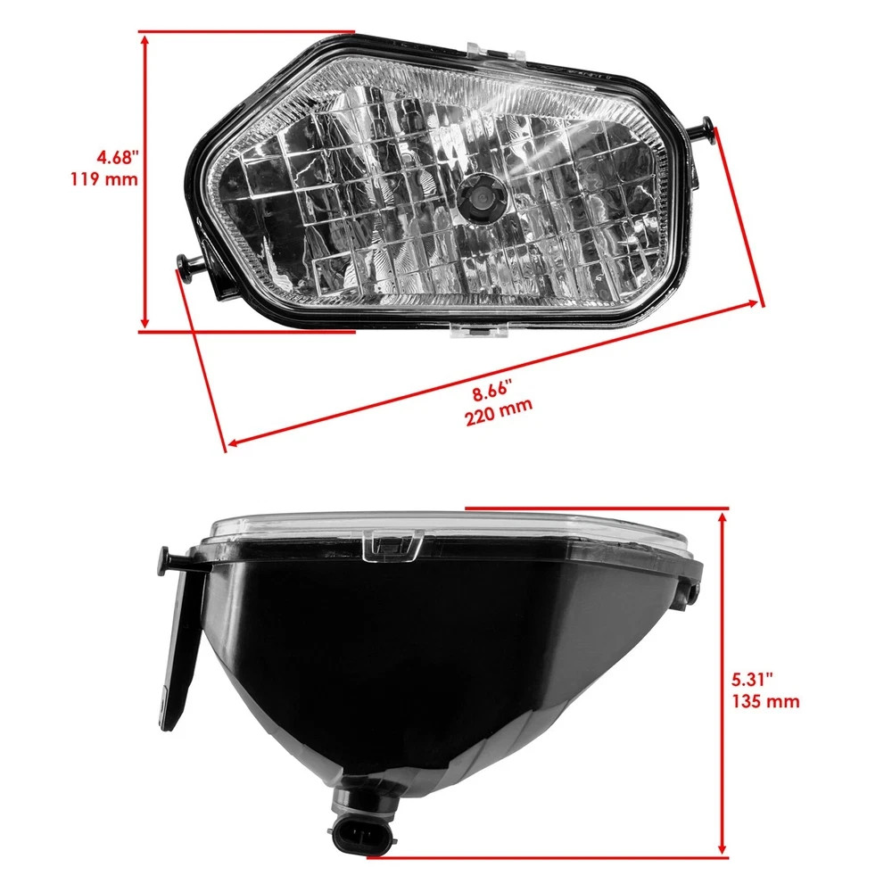 Front Left Right Headlight & Bulb For Polaris ACE 900 SP 2016 / ACE 2016