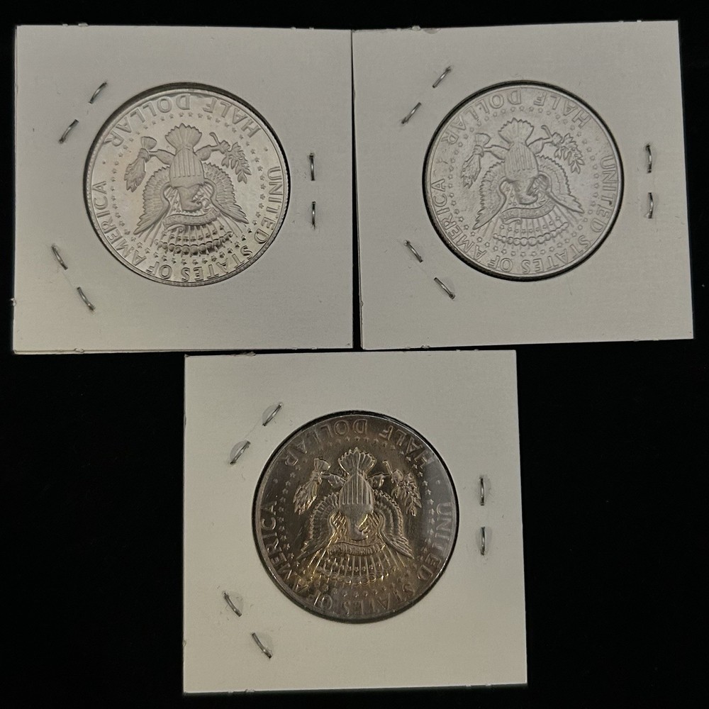 3 Kennedy Half Dollars 1983