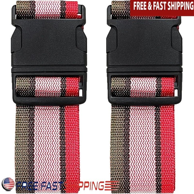 Adjustable Luggage Strap Travel Belt Quick Release Durable Suitcase Identifier