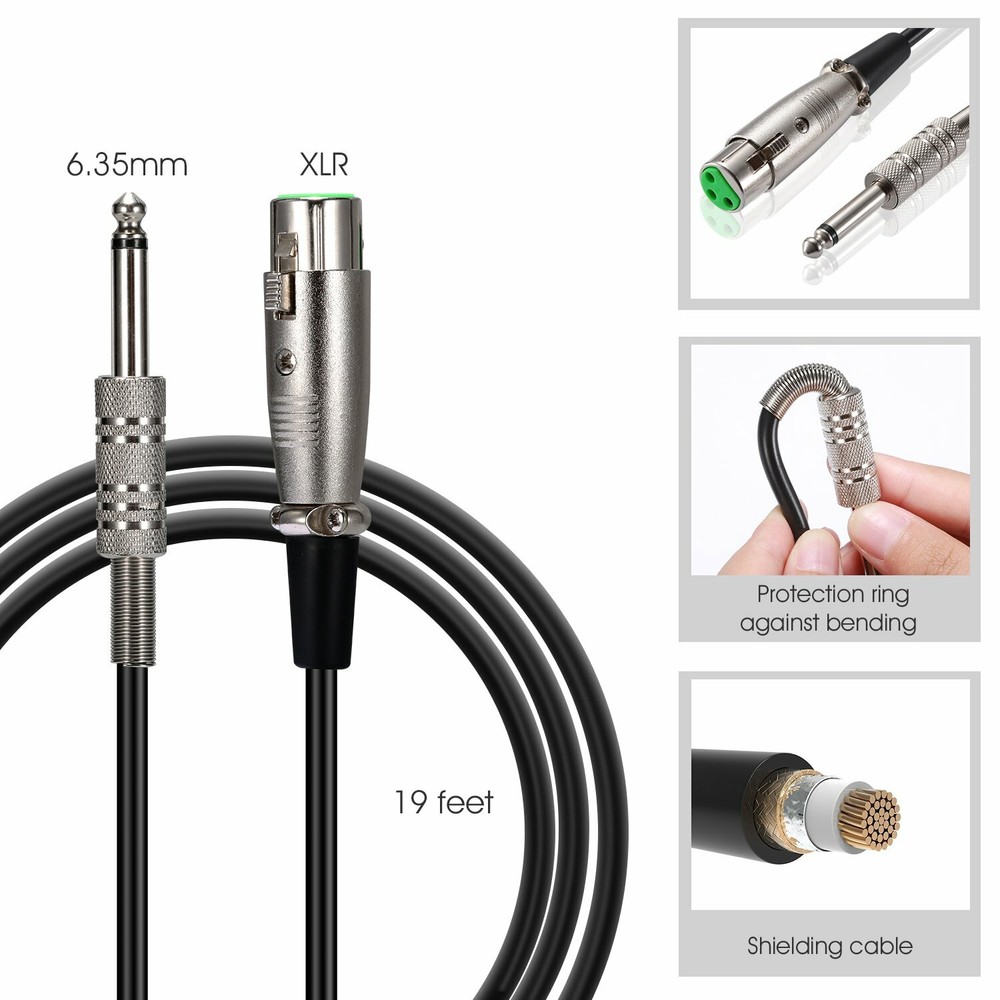 Hotec Professional Vocal Dynamic Handheld Microphone with 19ft Detachable Cable