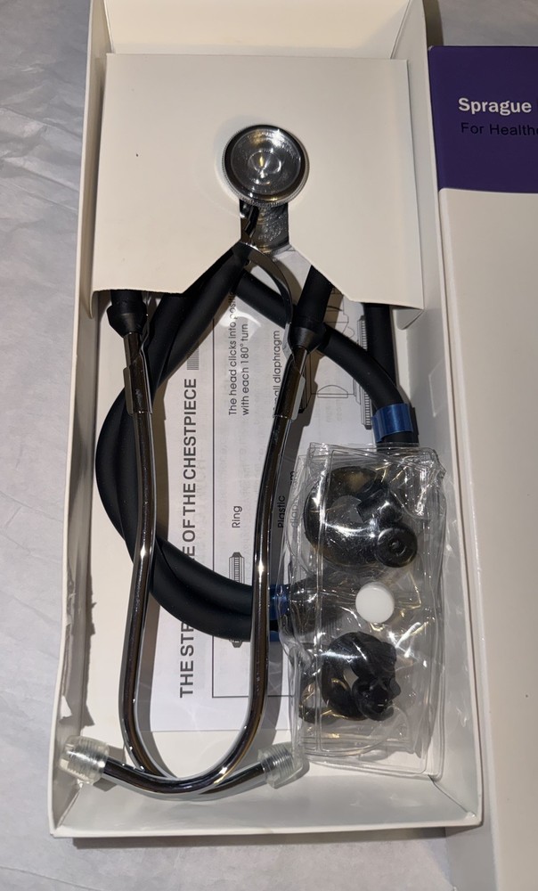 New Lightning X Sprague Rappaport Stethoscope, Black