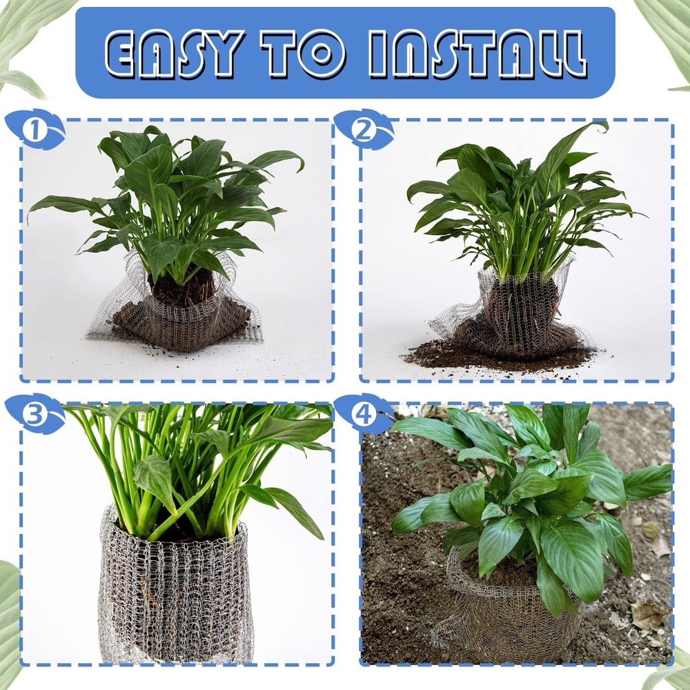 8 PCS 5 Gallon Root Guard Gopher Proof Wire Basket Stainless Steel Silver
