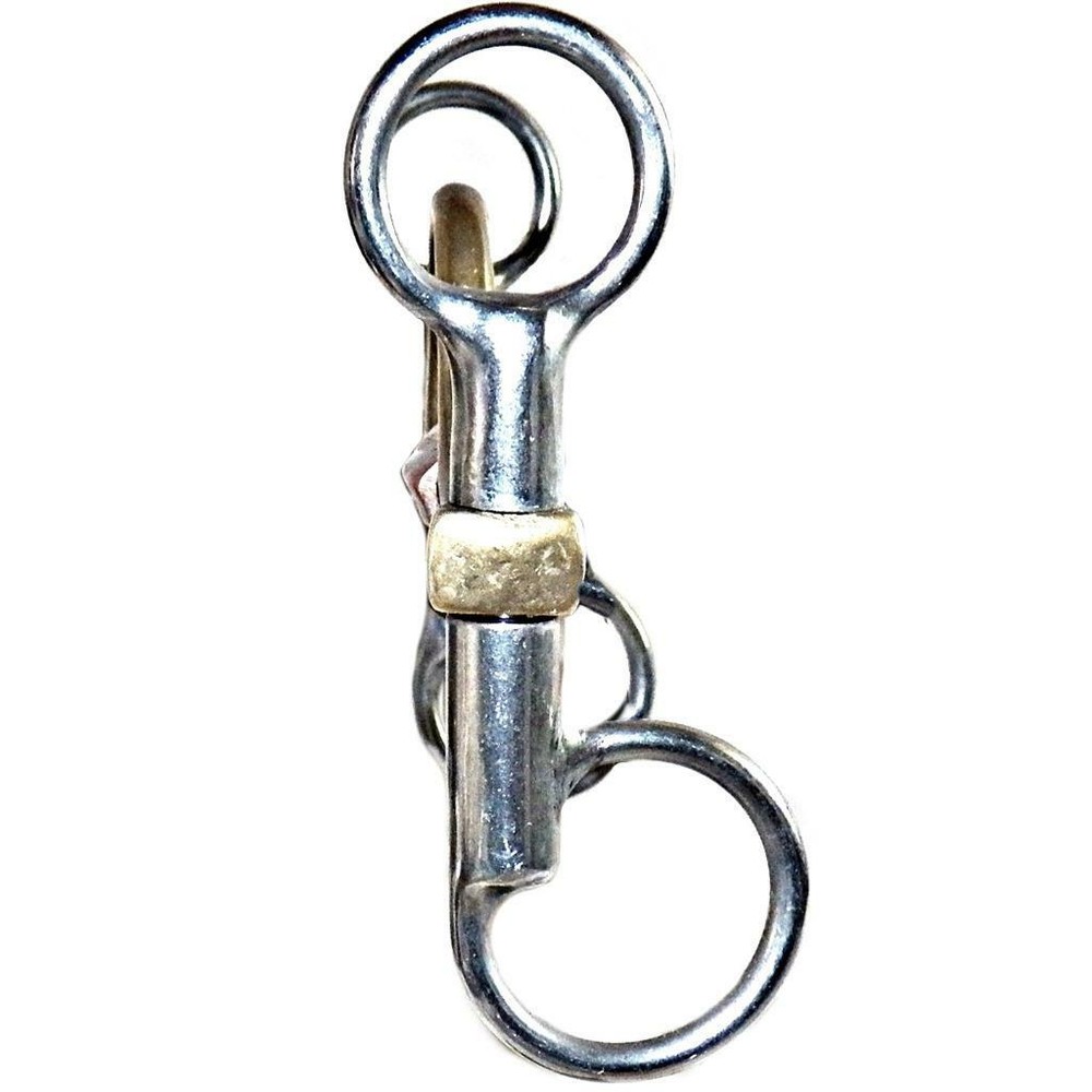 Short Loose Shank Handmade Roller Port Solid Brass Mouthpiece Stainless Bit