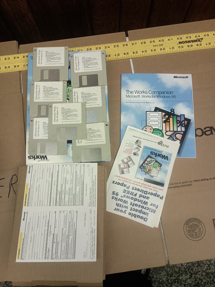 Vintage Microsoft Works PC CD-ROM Designed for Windows 95