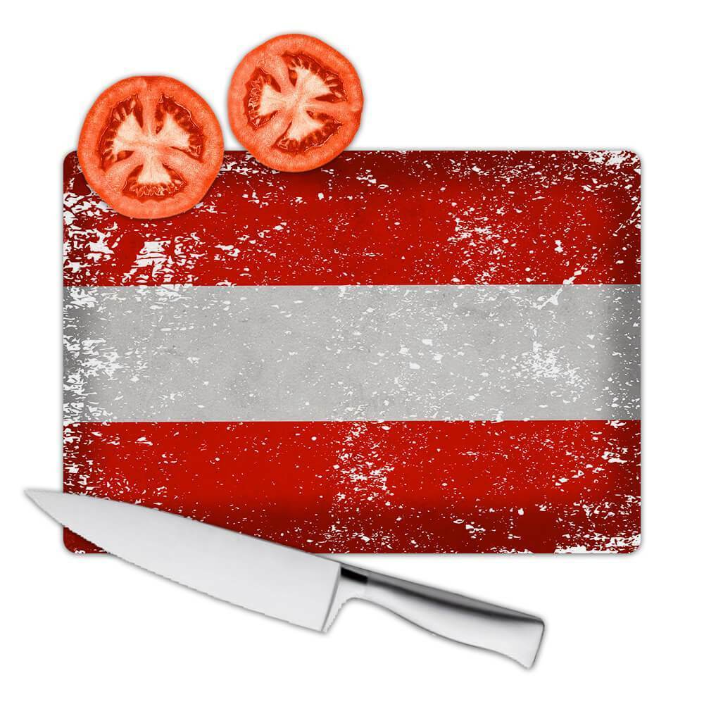 Austria : Cutting Board Gift Flag Retro Artistic Austrian Expat Country