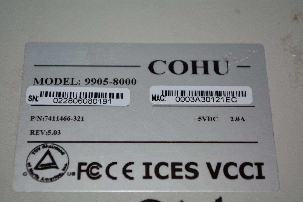 Cohu i-linx 9900 Series 9905-8000 Encoder/Decoder