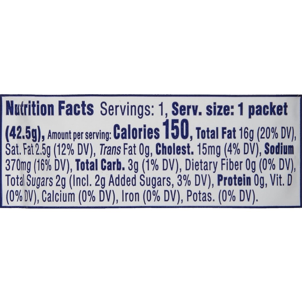 Convenient 60-Pack 1.5 oz Single Serve Ranch Dressing Packets by Kraft
