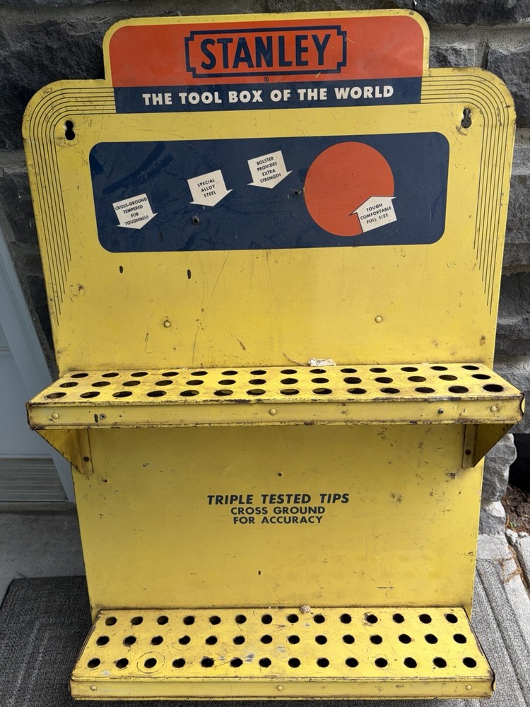 RARE VINTAGE STANLEY TOOLS , MERCHANDISE  SCREWDRIVER DISPLAY RACK
