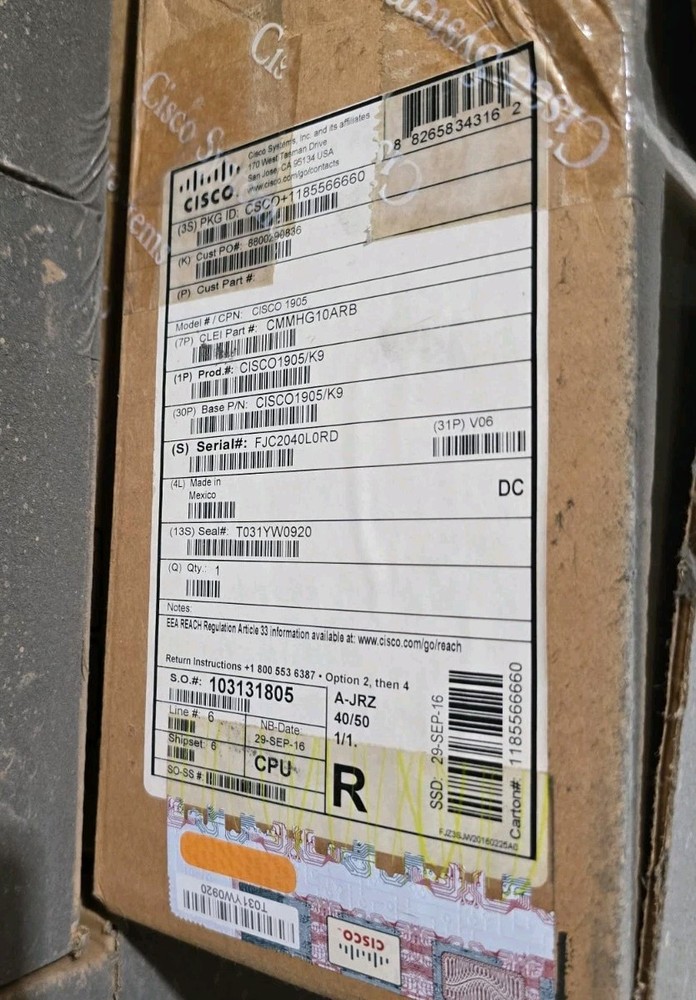 NEW CISCO CISCO1905/K9
