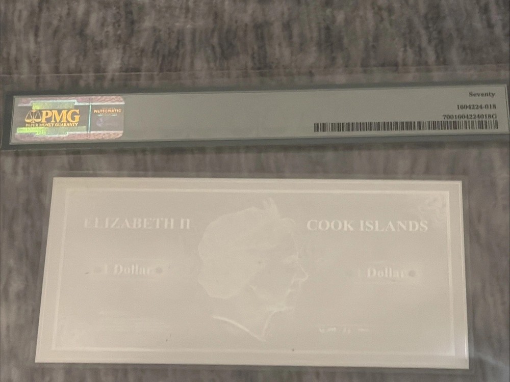 2018 Cook Islands $1 “Skyline Dollar - Paris” commemorative silver foil note