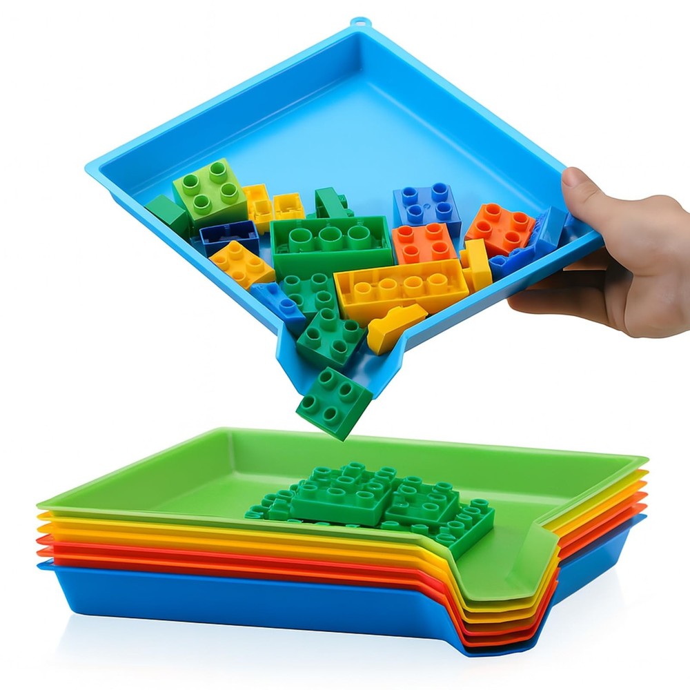 6 Pcs Multicolor Plastic Art Sorting Funnel Trays Quick Sorting Activity Serv...