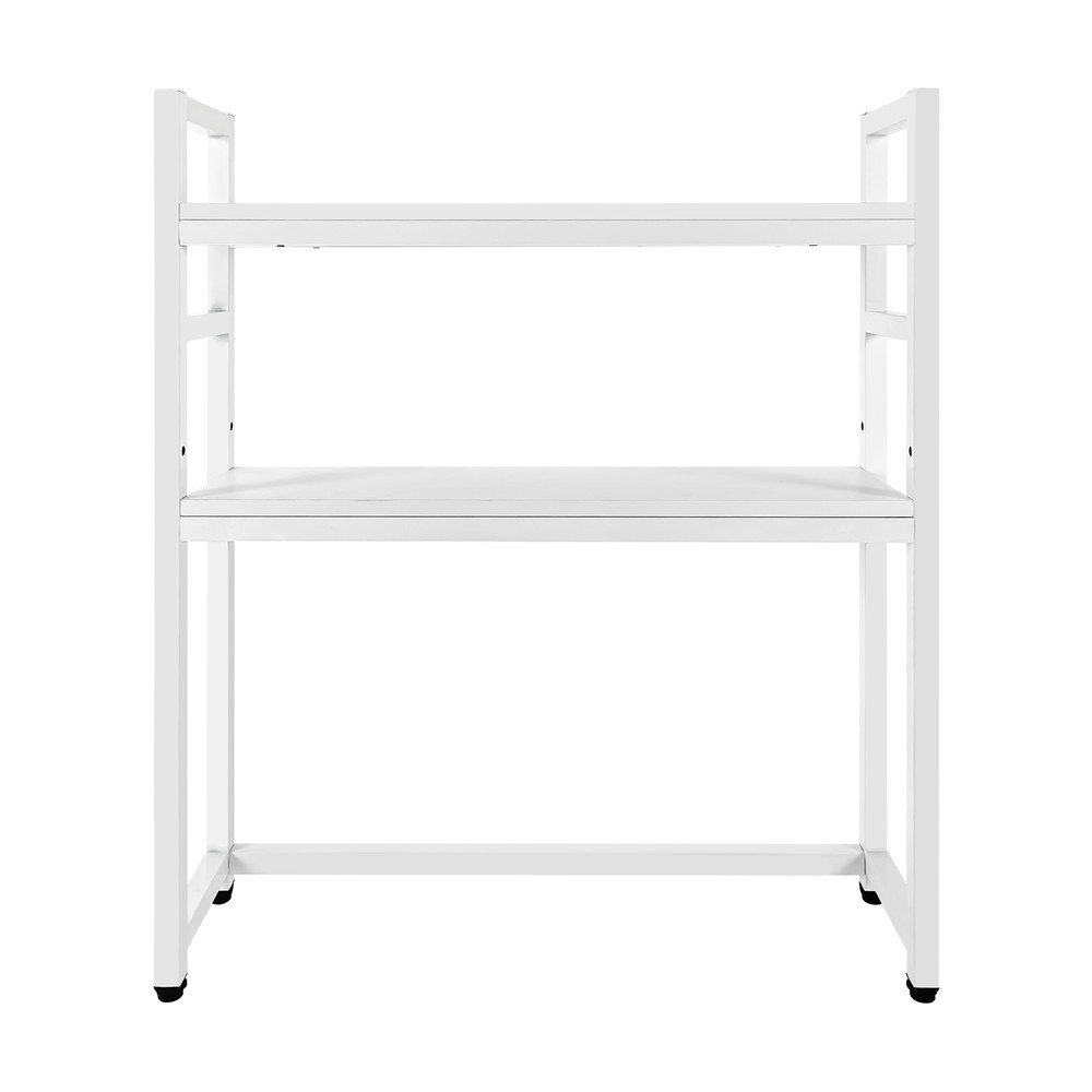 White Desktop Bookshelf Storage Organizer Computer Desk Shelf Display Rack
