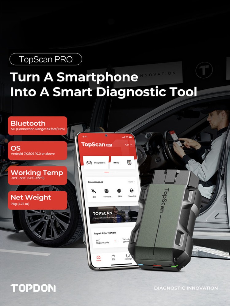 2024 TOPDON PRO Car Key Programmer Pin Code Reader All Key Lost Programming Tool