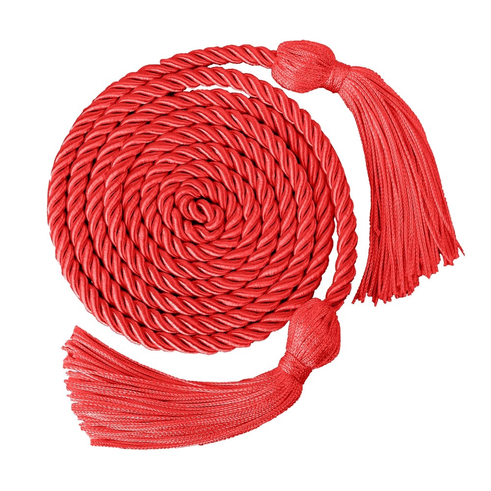 Graduation Cord Red Polyester Traditional 68 Inches 1 Count