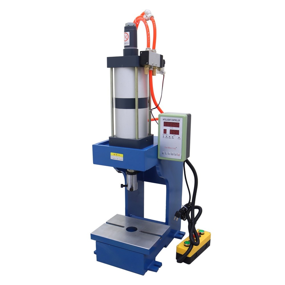 1.5T 3300lb Pneumatic Punch Press Machine Two-button controller Larger Plate