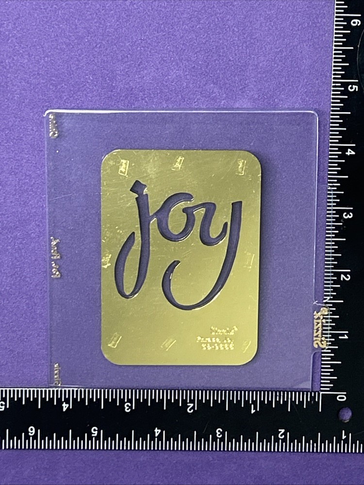 Phrase, Joy Sizzix Simple Impressions Embossing Folder Card Making Scrapbooking