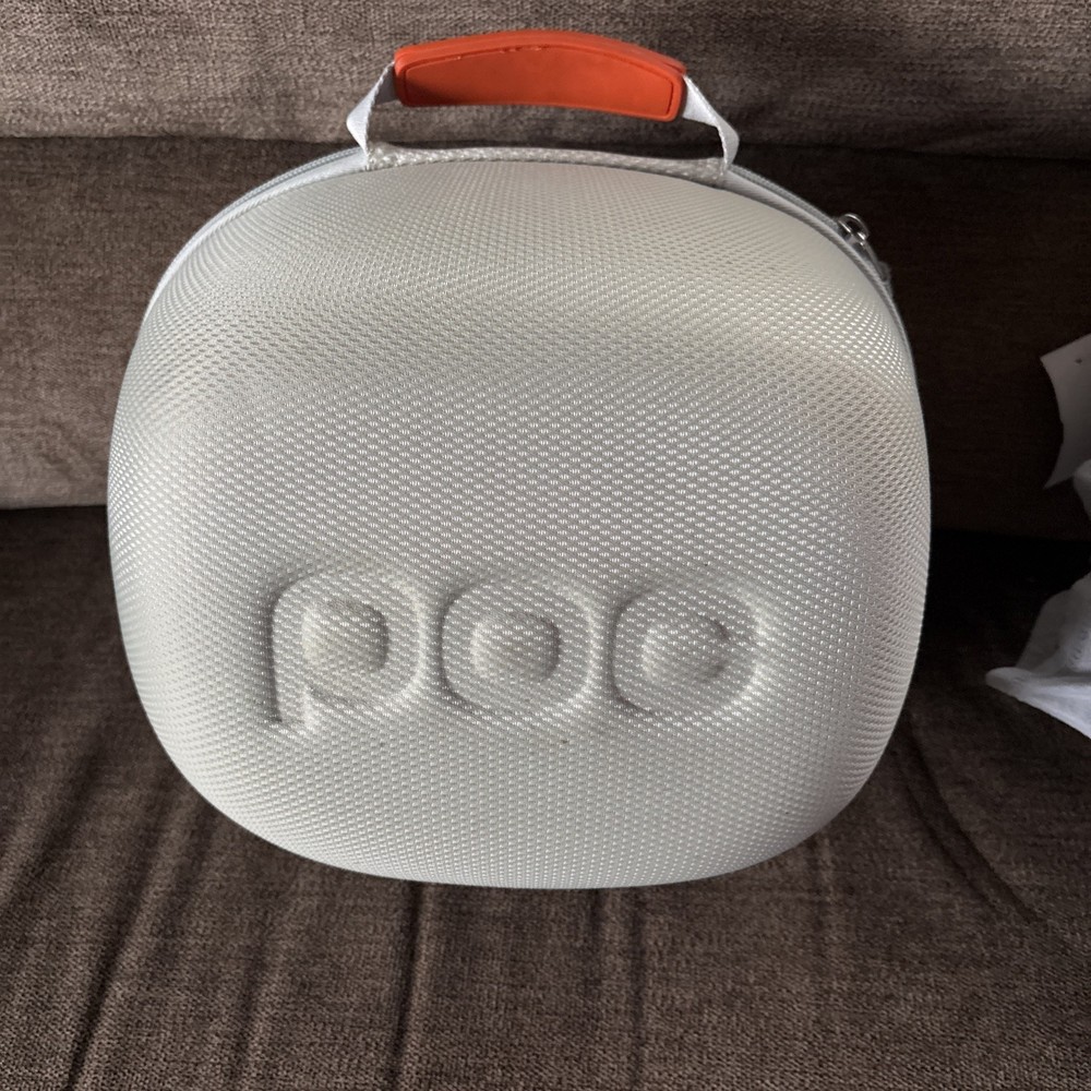 POC Ski Helmet Hard Shell Case Orange Handled Zippered